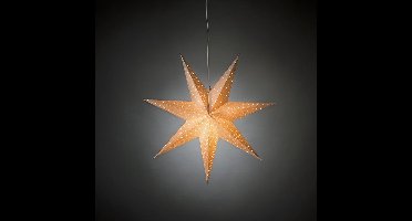 Konstsmide 2910-200 Kerstster Gloeilamp, LED Wit Geborduurd, Uitgestanst motief, Schakelaar