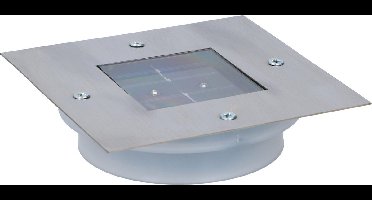 Grundig grondspot - solar - RVS - 2 LED's - vierkant