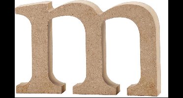 Letter, m, H: 8 cm, dikte 2 cm, 1 stuk