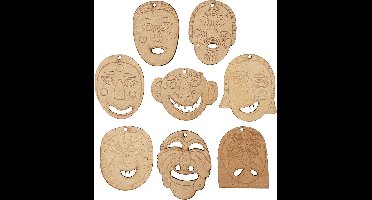Maskers, afm 5,5-7 cm, dikte 4 mm, 24 stuk/ 1 doos