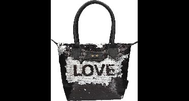 Trend love handtas, met strijkpailletten