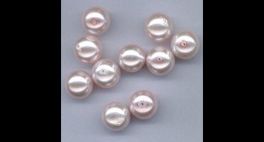 Glasparels 8mm Pastelroze 50 stuks
