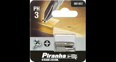 Piranha schroefbit ph3 X61022 (2 stuks) 25mm