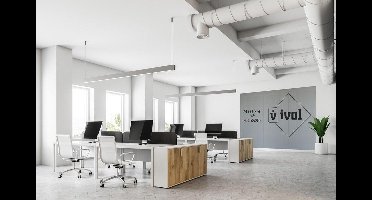 IVOL Complete whiteboardwand zonder rand 3 panelen 200x300cm Grijs