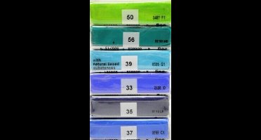 Fimo klei soft blauw tinten - 6 pakjes