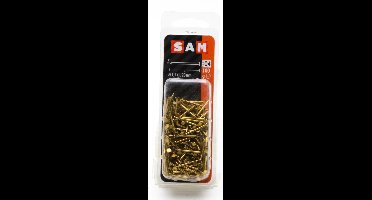 SAM Nagel platte kop Messing 1.2x20mm ca. 100 gram 818010 Q4