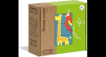 Clementoni - Shape Cubes: Animals Blokpuzzel 6 stuks