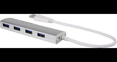 Renkforce RF-3703155 USB-hub 4 poorten USB-A USB 3.0 5 GBit/s Aluminium