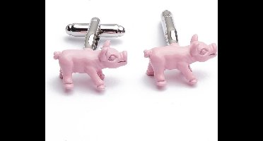 Manchetknopen - Roze Varken Big Speenvarken