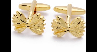 Manchetknopen - Farfalle Pasta Goud Italiaans Eten