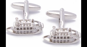 Manchetknopen - Raderstoomboot Boot Stoomboot