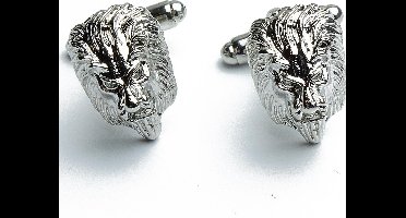 Manchetknopen - Leeuw Leeuwenkop Zilver