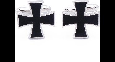 Manchetknopen - Zwart Kruis