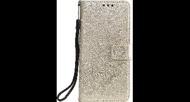 Shop4 - Samsung Galaxy S20 Ultra Hoesje - Wallet Case Mandala Patroon Goud