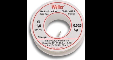 Weller T0054025299 - Soldeertin EL99/1-250 - Loodvrij - Ø1mm - 250g
