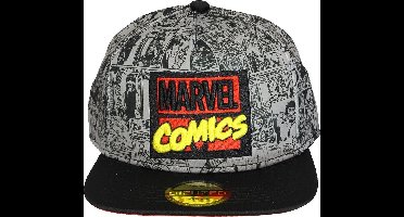 Marvel Comics Comic Print Logo Snapback Cap Pet - Officiële Merchandise