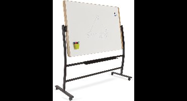 Rocada Natural verrijdbaar whiteboard 100x150 cm - Magnetisch - Mobiel