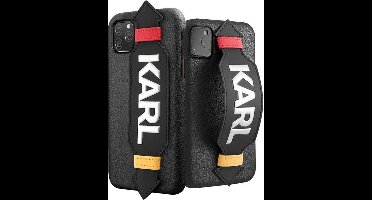 Karl Lagerfeld Strap Hard Case - Apple iPhone 11 Pro Max (6.5") - Zwart