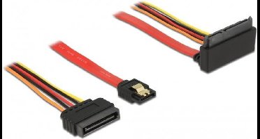 SATA haaks naar SATA data- en voedingskabel - SATA600 - 6 Gbit/s - 0,30 meter