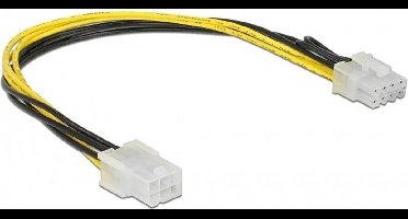 PCIe 6-pins (v) - PCIe 8-pins (m) voedingskabel - 0,30 meter