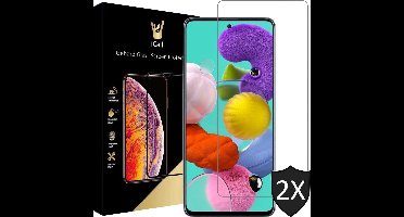 Screenprotector geschikt voor Samsung A51 - 2x Glas Screen Protector