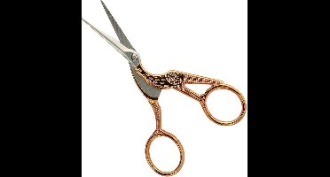Opry borduurschaar ooievaar 11,5 cm rosegoud