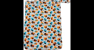Luierzak Bambinex - Olifant | Met rits | Wasbare luiers | Wetbag