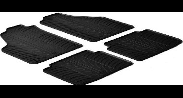 Gledring Rubbermatten passend voor Fiat Idea 2006- / Lancia Musa 2007- (T profiel 4-delig + montageclips)