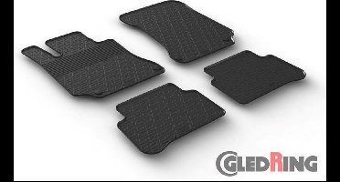 Gledring Rubbermatten passend voor Mercedes E-Klasse W212 2014- (G profiel 4-delig + montageclips)