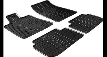 Gledring Rubbermatten passend voor Peugeot 407 2004- (T profiel 4-delig + montageclips)