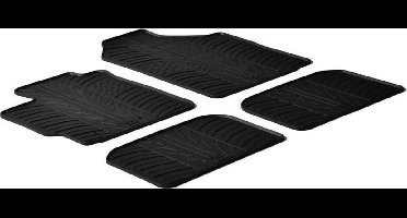 Gledring Rubbermatten passend voor Toyota Yaris 2006-2011 (T profiel 4-delig + montageclips)