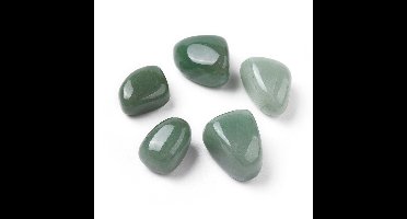 Sattva Rocks | Velours Kadozakje met 3 Groene Aventurijn Knuffelstenen (±25mm)