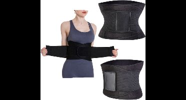 Waist Trainer Neopreen Afslank Gordel -  Shaper Corset Band  - Afslankgordel-Afslankband M - Sport Buik Shaper - Zweetband -Sauna Band - Afslankriem - Zwart