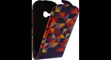 Samsung Galaxy Young S6310 Hoesje - Mobilize - Ultra Slim Serie - Kunstlederen Flipcase - Viola Triangle - Hoesje Geschikt Voor Samsung Galaxy Young S6310
