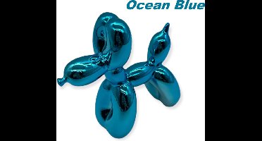 Power Escorts - Desing Beeldje Hondje Ocean Blue - Beeldje Hond - Beeld Hond - Ocean Blauw - 100x100mm - Klein