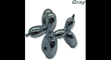Power Escorts - Design Beeldje Hondje Gray - Beeldje Hond - Beeld Hond - Gray - 100x100mm - Klein