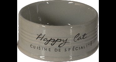 Eetkom stone happy cat Grijs Ø10,5 - 300ml