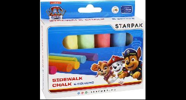 Paw Patrol Stoepkrijt - 6 kleuren - Starpak