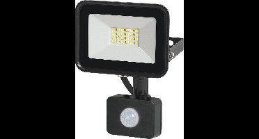 LED schijnwerper aluminium - Buitenlamp met sensor - Tuinverlichting met sensor - 20W - 1600 lumen - Schijnwerper met bewegingssensor - Zwart