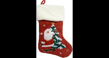 Peha Kerstsok Kerstman 45 X 90 Cm Polyester Rood/wit/groen