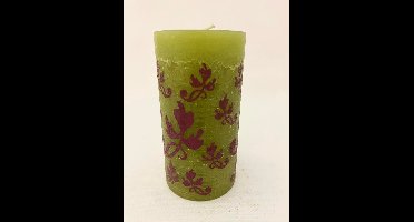 bolsius stompkaars 130/68 leaf cel mosgroen
