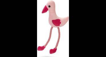 Beeztees Flamingo Flami - Hondenspeelgoed - Pluche - Roze - 39,5x19,5x6 cm