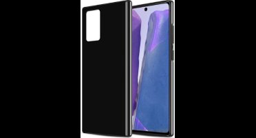 LuxeBass Hoesje geschikt voor Soft TPU Zwart hoesje Silicone Case Samsung Galaxy Note 20 - telefoonhoes - gsm hoes - gsm hoesjes