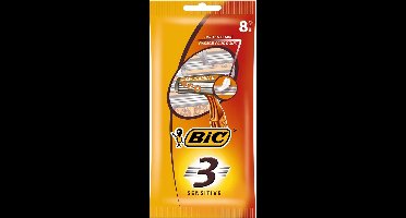 BIC 3 Sensitive pouch wegwerpscheermesjes 8 Stuks