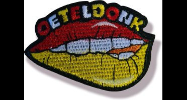 strijkembleem, applicatie kus , Carnaval, Oeteldonk, Kindercrea