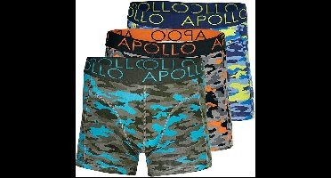 Apollo heren boxershorts - maat S - Army - 3-pack