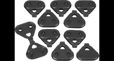 Bevestigingsklemmen Nature Clipsluiting Donker grijs (10 Stuks)