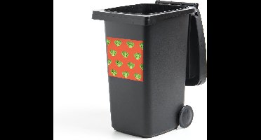 Container sticker Groenten - Patroon - Rood - 40x40 cm - Kliko sticker