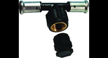 Henco 13PK T-stuk - 16 x 1/2'' binnendraad x 16 mm pers
