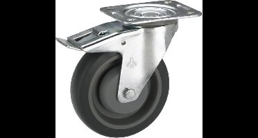 dörner + helmer 716565F Zwenkwiel Wieldiameter: 100 mm Draagvermogen (max.): 150 kg 1 stuk(s)